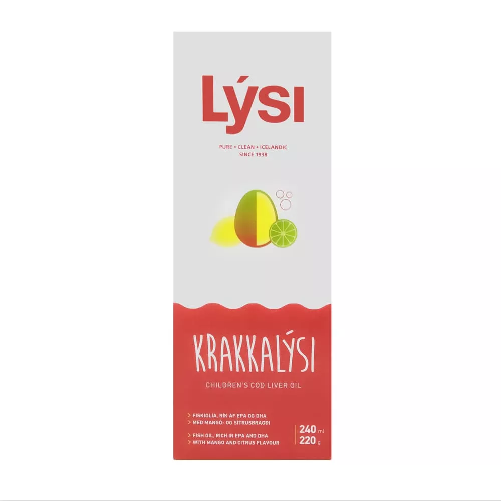 Омега-3 LYSI KIDS д/детей со вкусом манго, лимона и лайма стекл. флак. 240мл