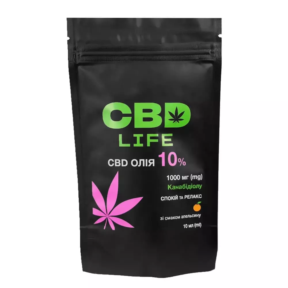 Каннабидиол CBD life масло 10% спрей флак. 10мл Апельсин