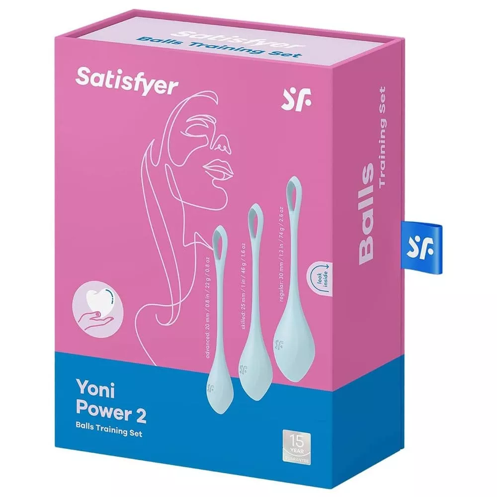 Набор вагинальных шариков SATISFYER YONI POWER 2 синие 3 шт.