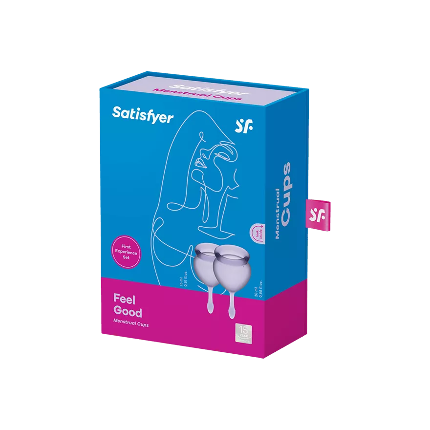 Набор менструальных чаш SATISFYER FEEL GOOD лавандовые 2 шт.