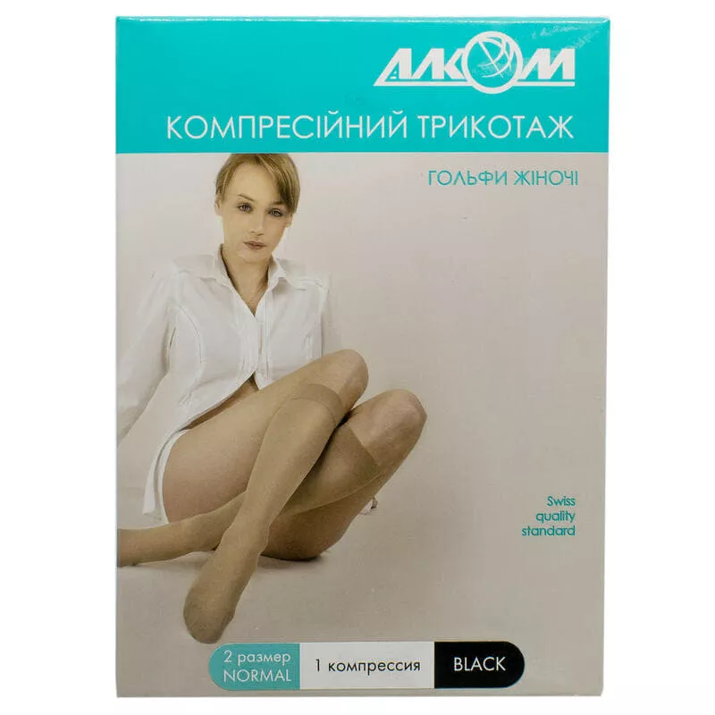 *Н03 ЛТ 5011 Гольфы женские 1 компр.(черн) р.2