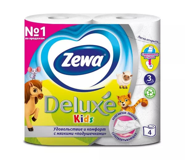 *Бумага туал.Zewa Kids №.4