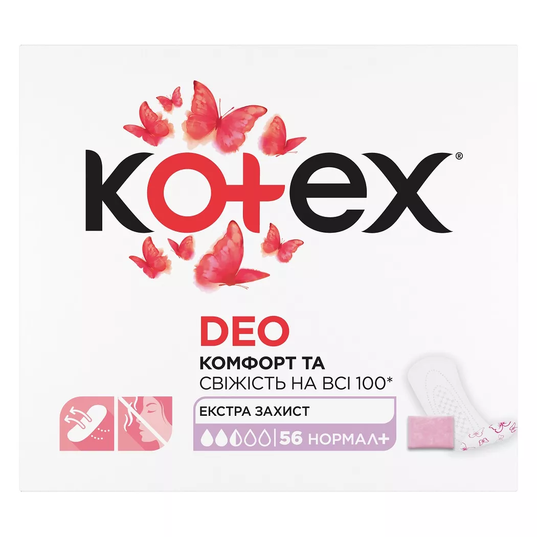 Прокладки Kotex Ежедневные Deo Normal Plus Liners №56