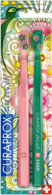 *Набор зубных щеток CURAPROX  Ultra Soft d 0,10 мм (2шт) Duo Bathroom 2021