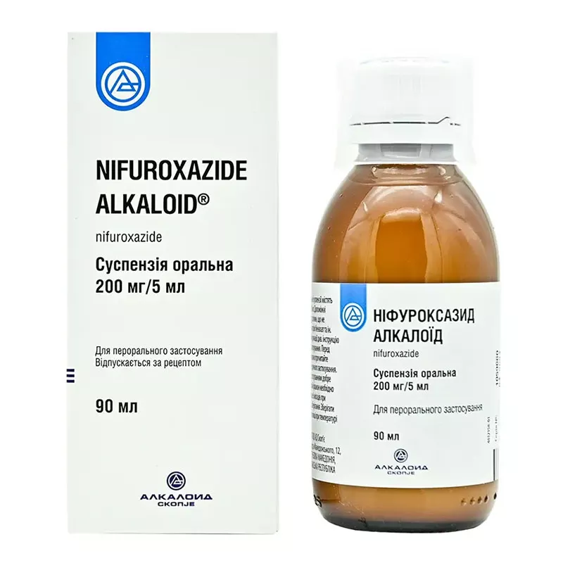 Нифуроксазид Алкалоид суспензия 200 мг/5 мл по 90 мл во флаконе 1 шт.