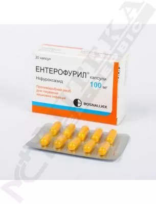 Энтерофурил капсулы по 100 мг 30 шт. (10х3)