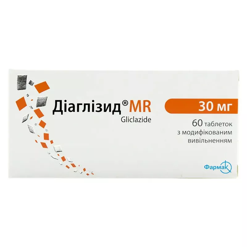 Диаглизид MR таблетки по 30 мг 60 шт. (10х6)