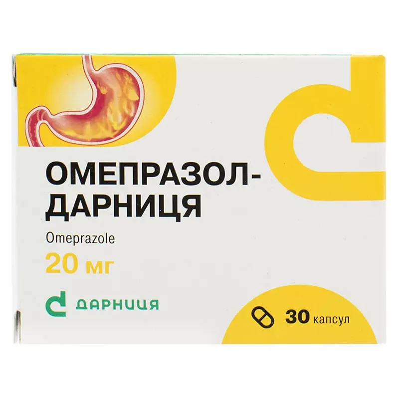 Омепразол-Дарница капсулы по 20 мг 30 шт.