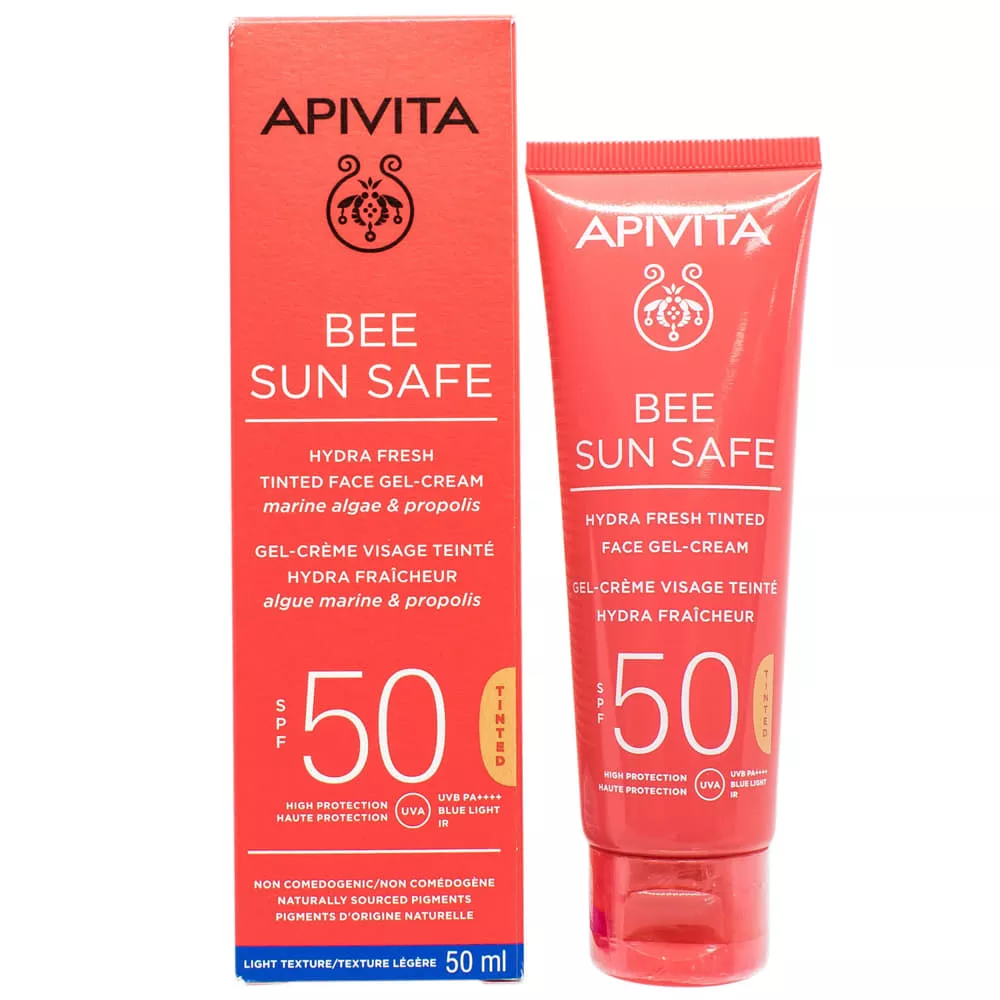 *APIVITA Bee Sun Safe гель-крем д/обличчя з відтінком SPF50 50мл