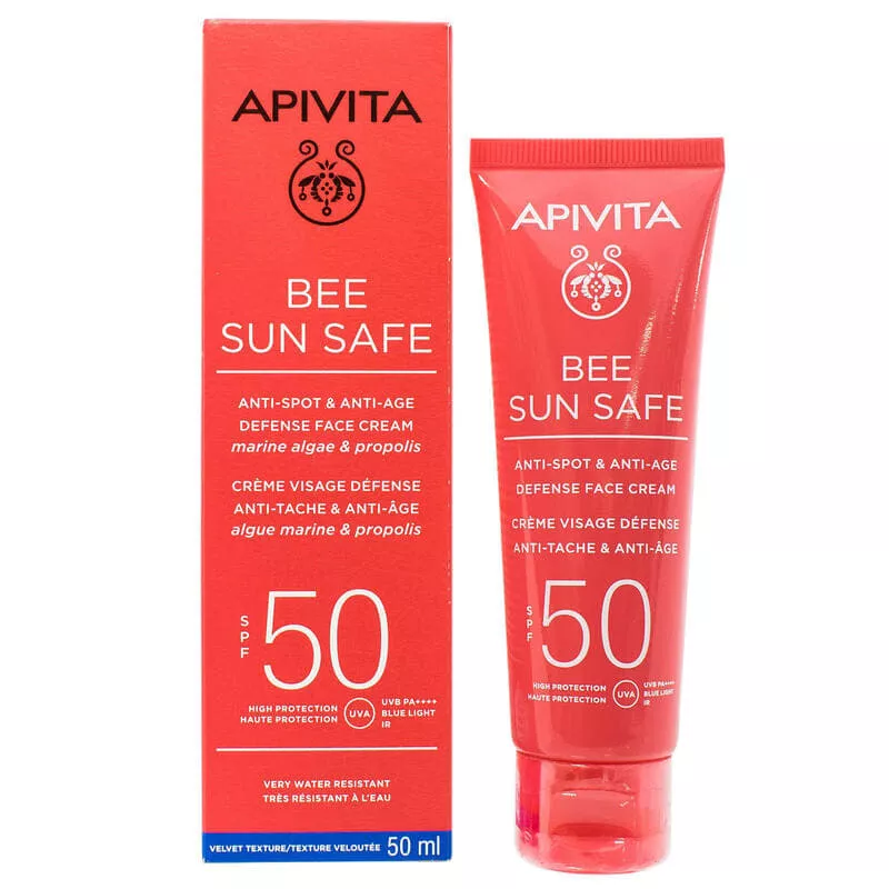 Крем APIVITA Bee Sun Safe солнцезащитный п/пигм.пятен и защ.от старения д/лица SPF50 50мл