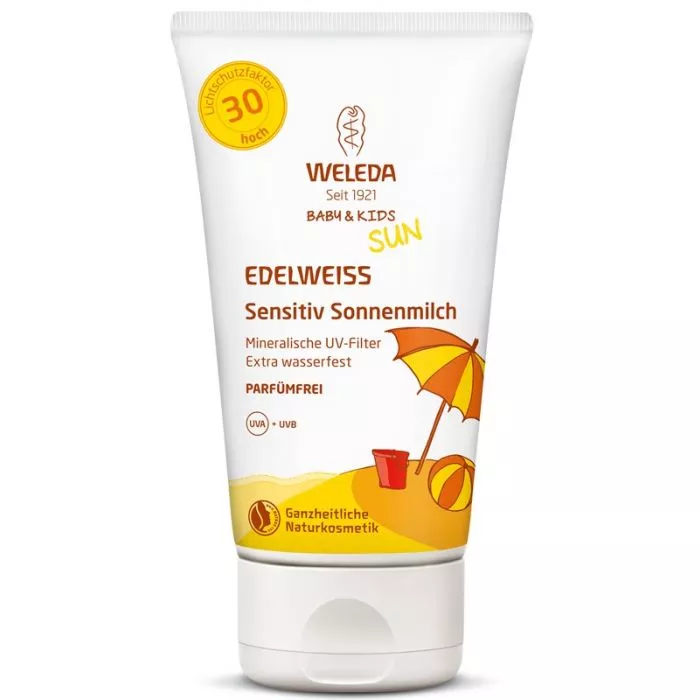 *Молочко Weleda Эдельвейс солнцезащитное для чувствительной кожи SPF30 150 мл
