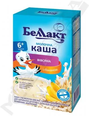 *Каша Беллакт молочная овсяная с бананом 200 г
