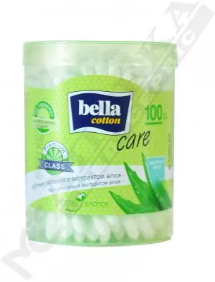 *Ватные палочки Bella Cotton Care с экстрактом трав в круглой банке №100