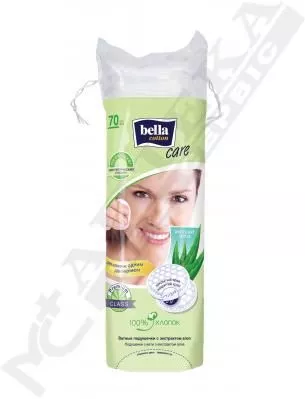 *Ватные диски Bella Cotton Care с экстрактом трав №70