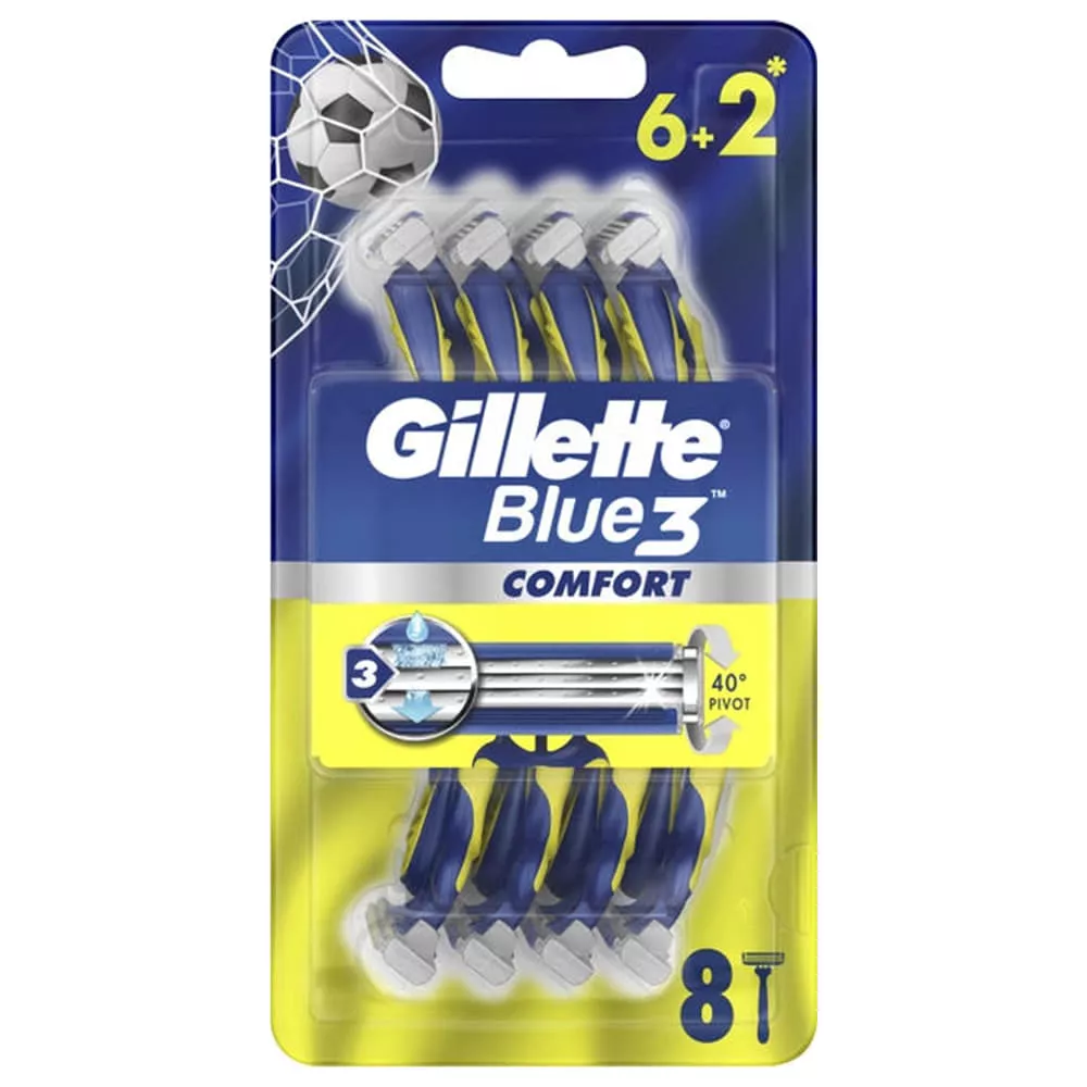 *Бритвы Gillette Blue 3 одноразовые 6+2шт.