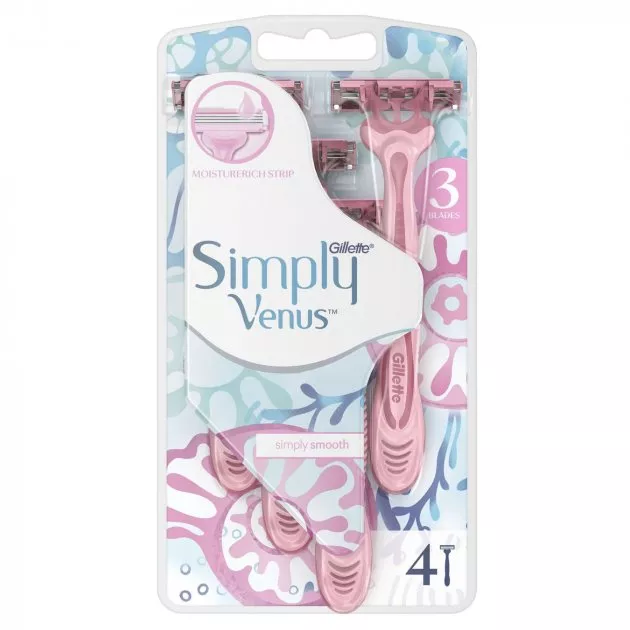 Бритва Gillette Venus Simply 3 одноразовые 4шт.