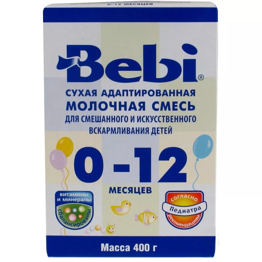 *Смесь Bebi ЗГМ 0-12 мес картон
