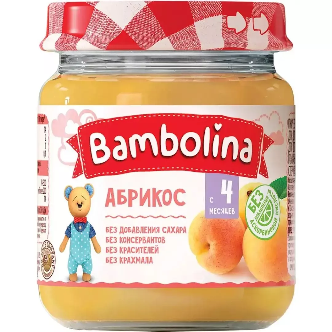 *Бамболина пюре абрикос 100г