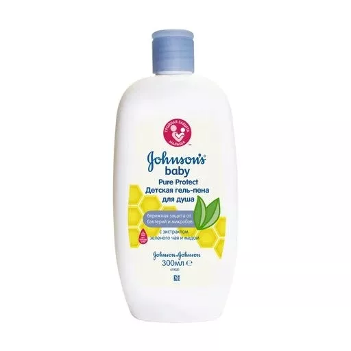 *Гель-пенка Jonsons baby для душа Pure Protect/для маленьких непосед 300 мл