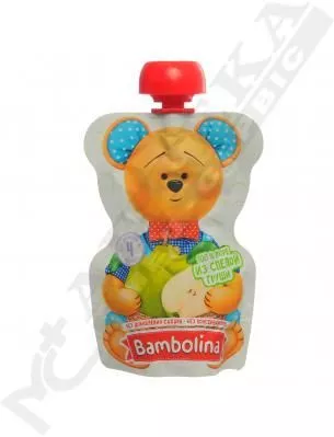 *Пюре Bambolina из спелой груши 90г (пауч)