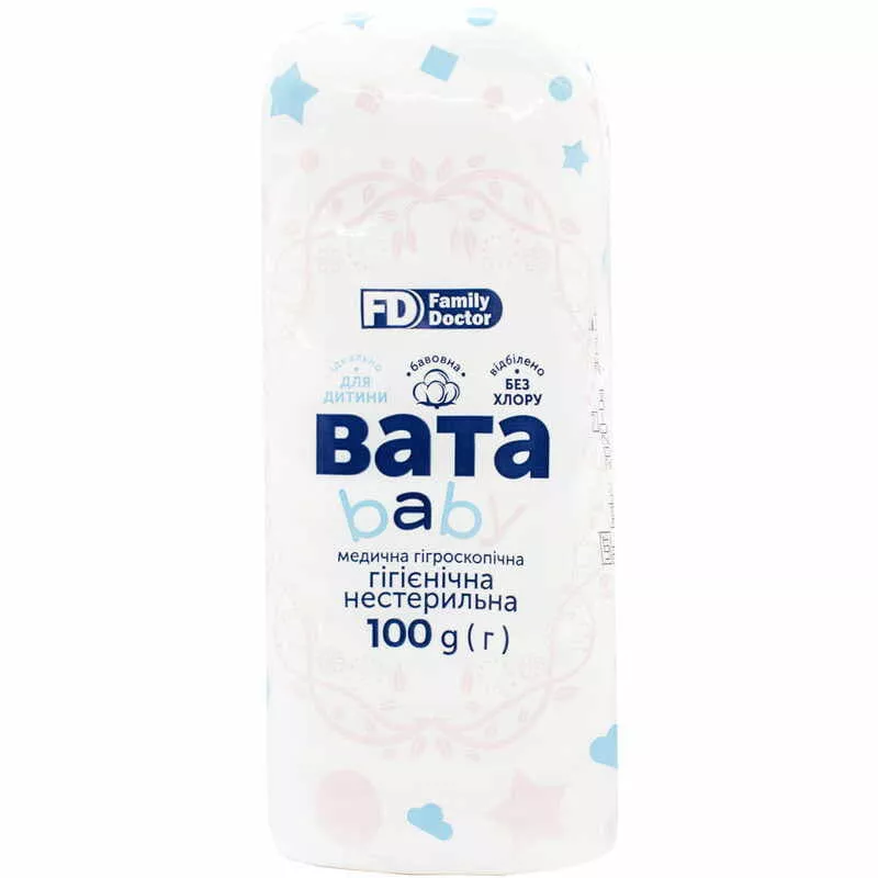 *Вата Family Doctor нестерильная Baby 100г