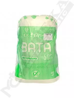 Вата Экобинт мед. нестерильная зиг-заг 50 г