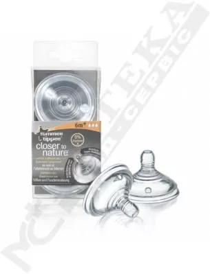 *Соска силиконовая Tommee Tippee 42212410/42112471 быстрый поток №2