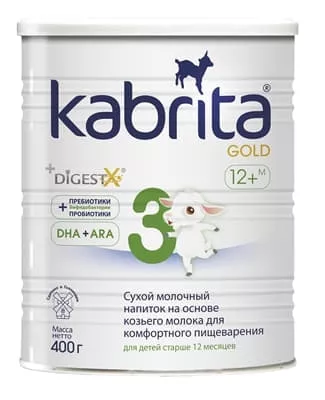 *Смесь Кабрита 3 Голд на основе козьего молока 12+ мес 400 г