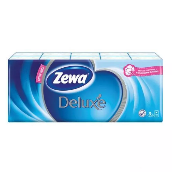*Платочки д/нос Zewa Deluxe №10 аромат