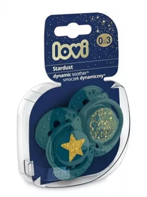 *LOVI пустушка силіконова динамічна 0-3м.2шт Stardust 22/892-green