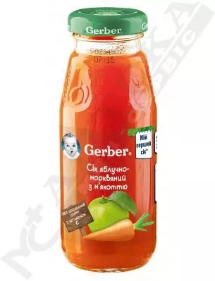 *Сок Gerber яблочно-морковный с мякотью 175 мл