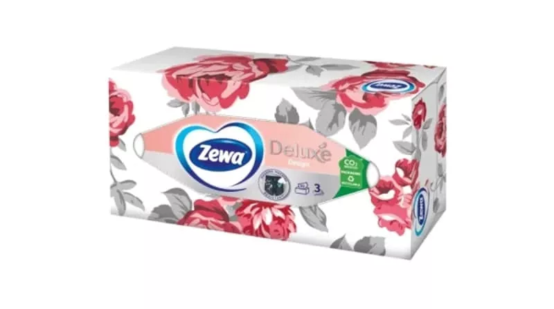 *Салфетки Zewa Deluxe трехслойные 90 шт