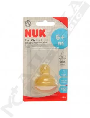 *Соска Nuk First Choice Plus 10713254 Антиколиковая латексная с сред.отвер. р2