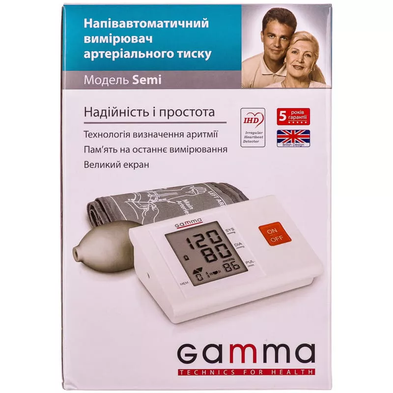 *Тонометр Gamma электронный Semi полуавтомат плечо