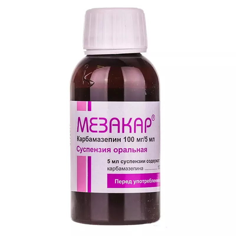 Мезакар суспензия 100 мг/5 мл по 100 мл во флаконе 1 шт.