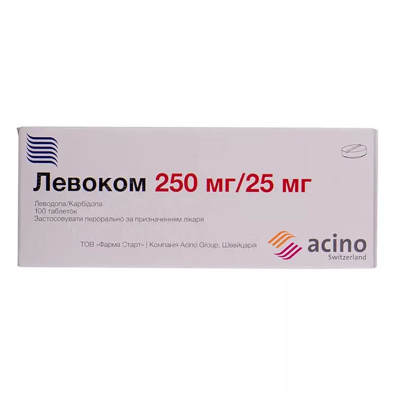 Левоком таблетки по 250 мг/25 мг 100 шт. (10х10)