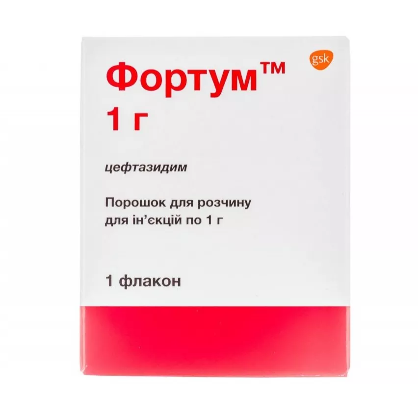 Фортум порошок по 1000 мг во флаконе 1 шт.