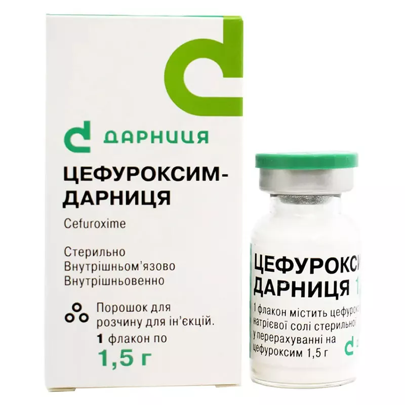 Цефуроксим-Дарница порошок по 1.5 г во флаконе 1 шт.
