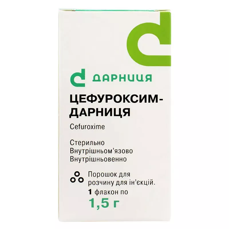 Цефуроксим-Дарница порошок по 1.5 г во флаконе 1 шт.