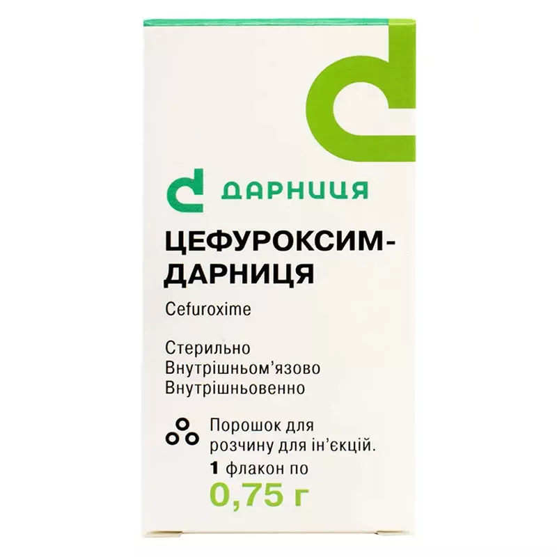 Цефуроксим-Дарница порошок по 0.75 г во флаконе 1 шт.