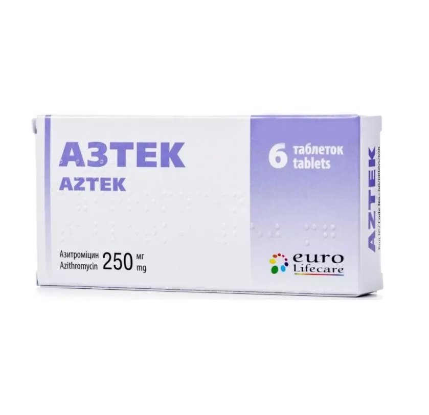 *Азтек табл.п/пл.об.250мг №6