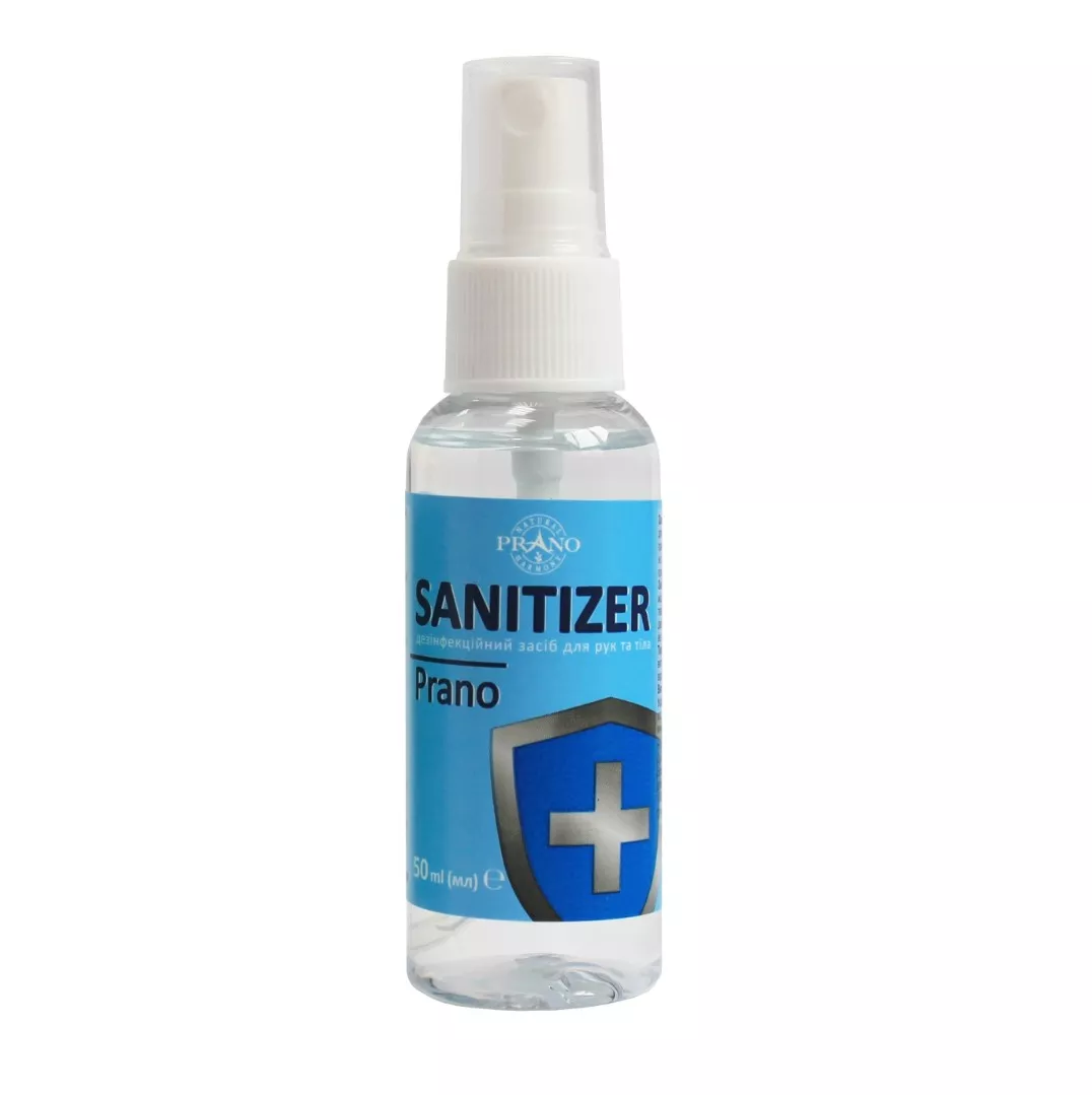 *Дезинфицируещее средство SANITIZER Prano для рук и тела 50мл