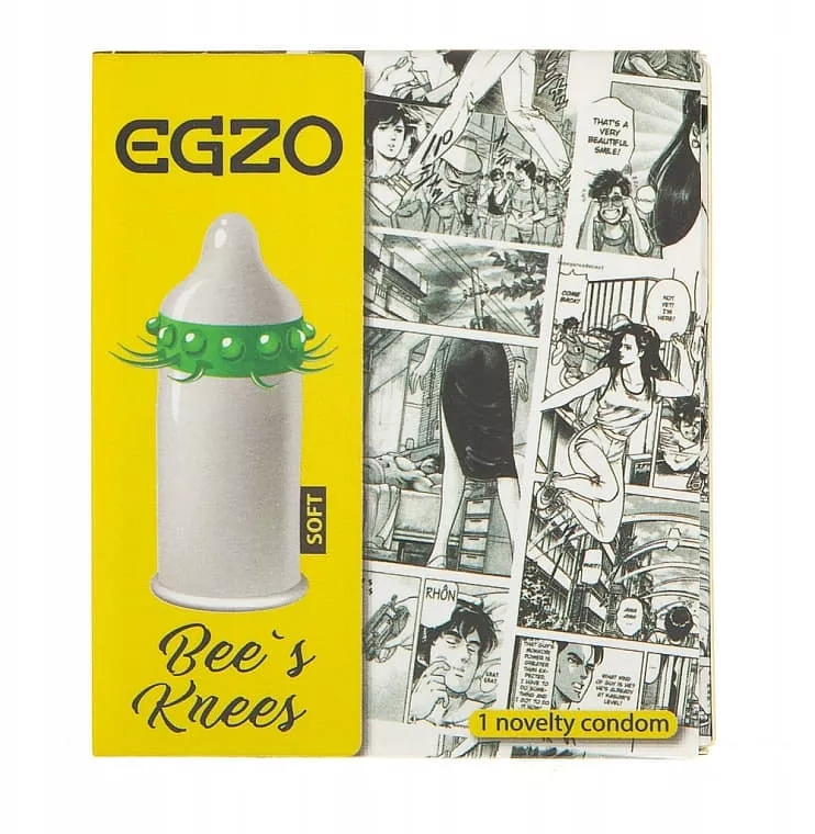 *Презерватив-насадка EGZO латексна стимулююча одноразова Bee's knees