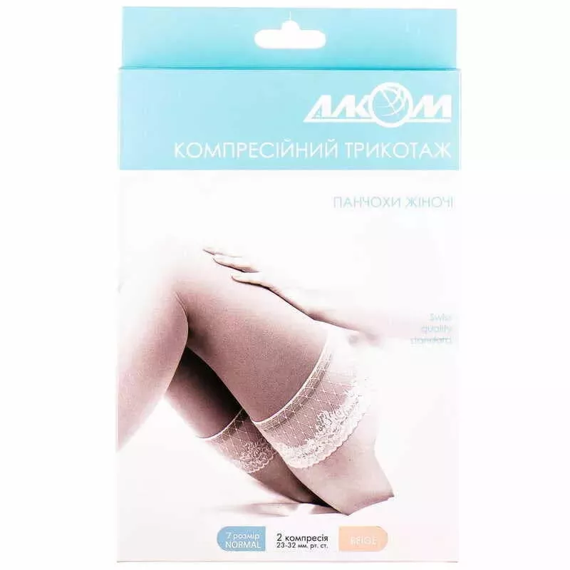 *Н03 6042 Чулки женские 2компр р.7 беж