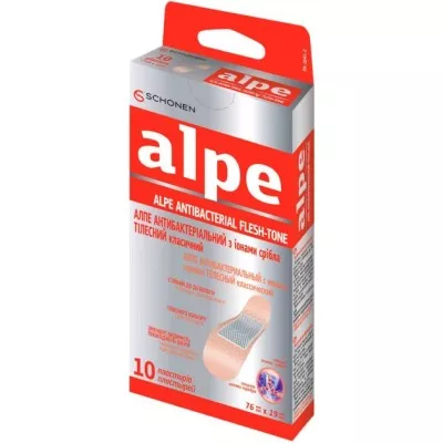 *Лейкопластырь Алпе набор телесные с ионами серебра классик 7.6*1.9 №10