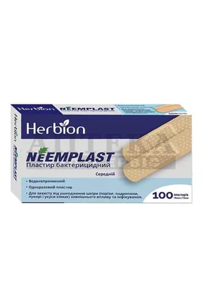 *Лейкопластырь Neemplast бактер.19*72мм №100