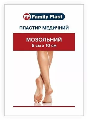 *Лейкопластырь FP Family Plast мед. мозольный 6см*10см №1