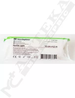 *Бинт NORDEPLAST НорДик Лайт хлопчатобумажный эластичный 10 см*4,5 м