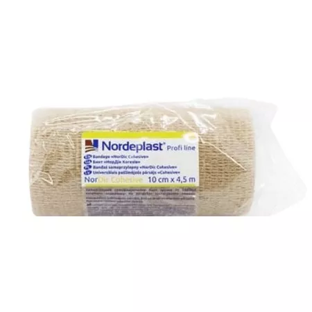 *Бинт NORDEPLAST НорДик Когезив для фиксации повязок 10см*4,5м