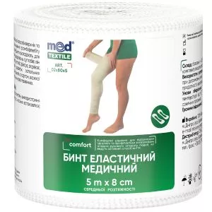 Бинт Medtextile эласт. мед. средней растяжимости 5 м x 8 см